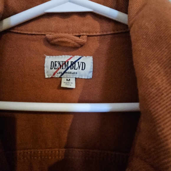 Women's Cropped Rust Jean Jacket - Picture 2 of 5